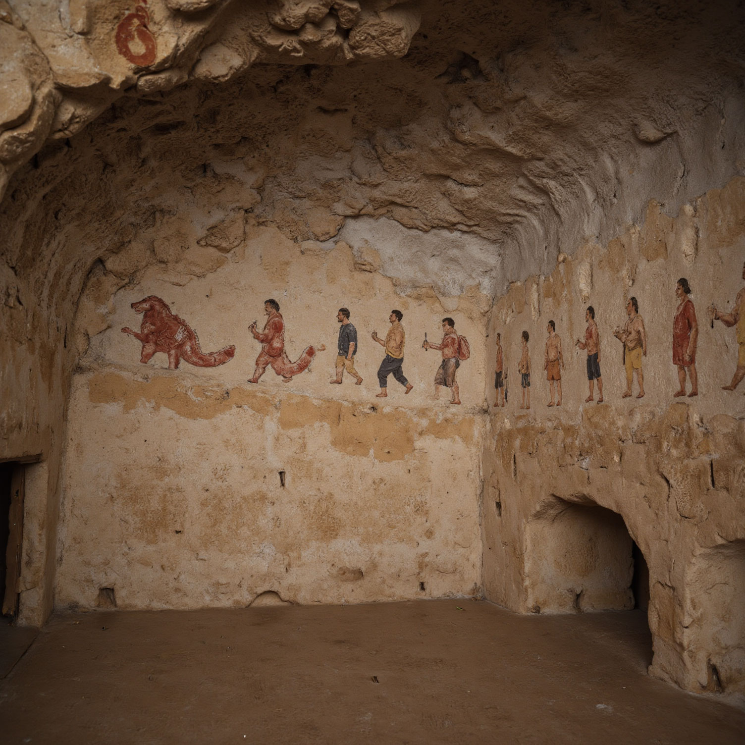 Eine weiter atemberaubende Ansichten aus den Höhlen mit seinen einzigartigen Malereien und Abbildungen.