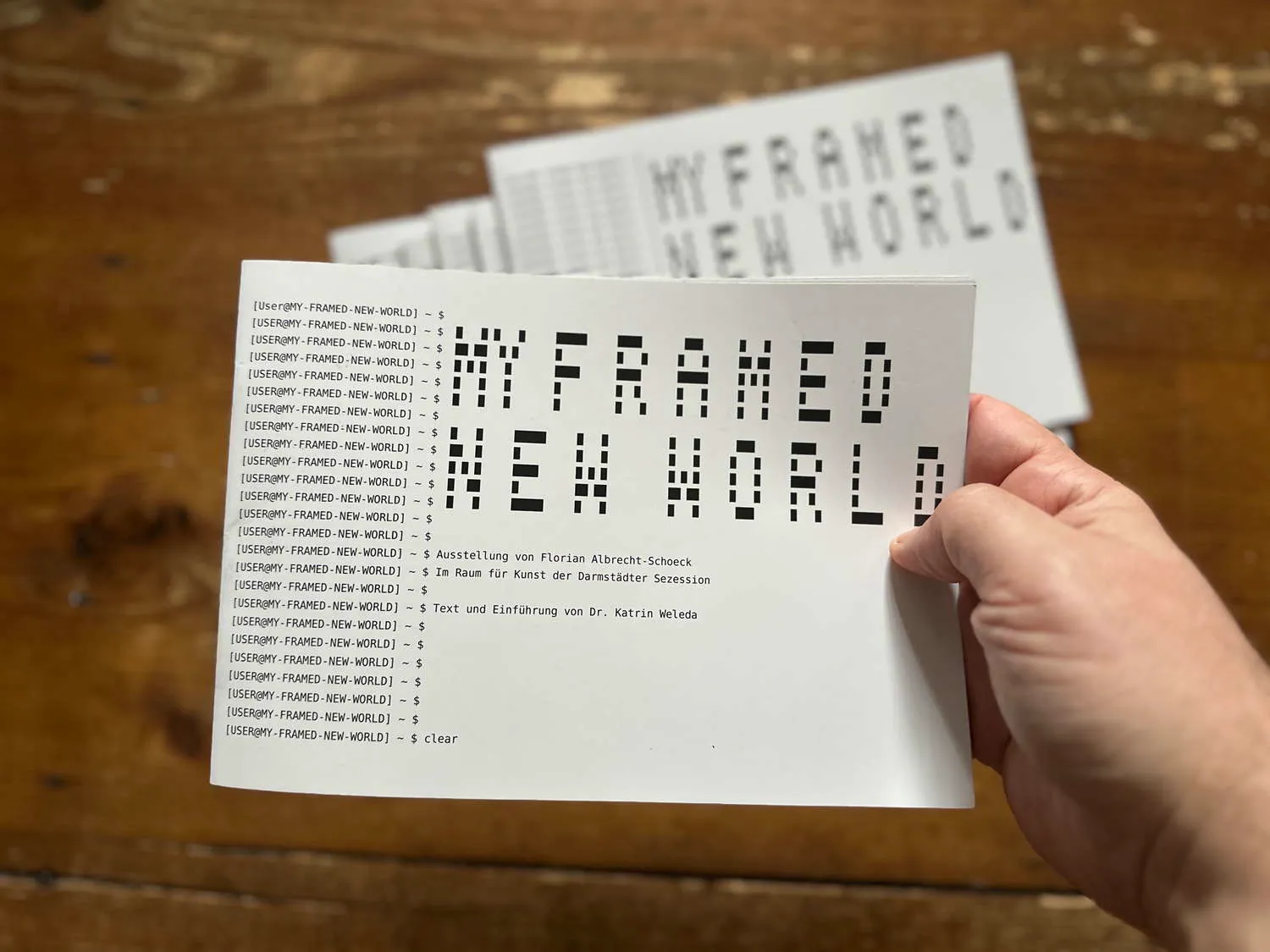 Der Katalog zur Ausstellug: MY FRAMED NEW WORLD