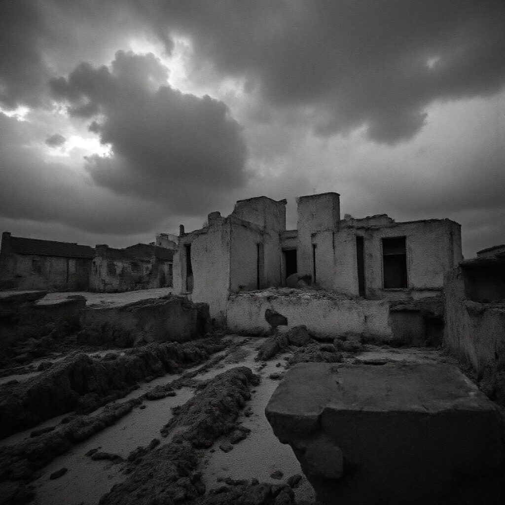 Die KI-Fotografie-Bilder beziehen sich dabei auf einen von mir geschriebenen Text, welcher durch verschiedene Sprach-Modelle modifiziert und erweitert wurde. Außerdem bauen die Bilder auf zwei LoRa Modellen von mir auf: eines mit dem Stil wie ich damals analog fotografierte und eines mit verschiedenen Materialien, aus denen ich meine “Neue Welt” aktuell baue.